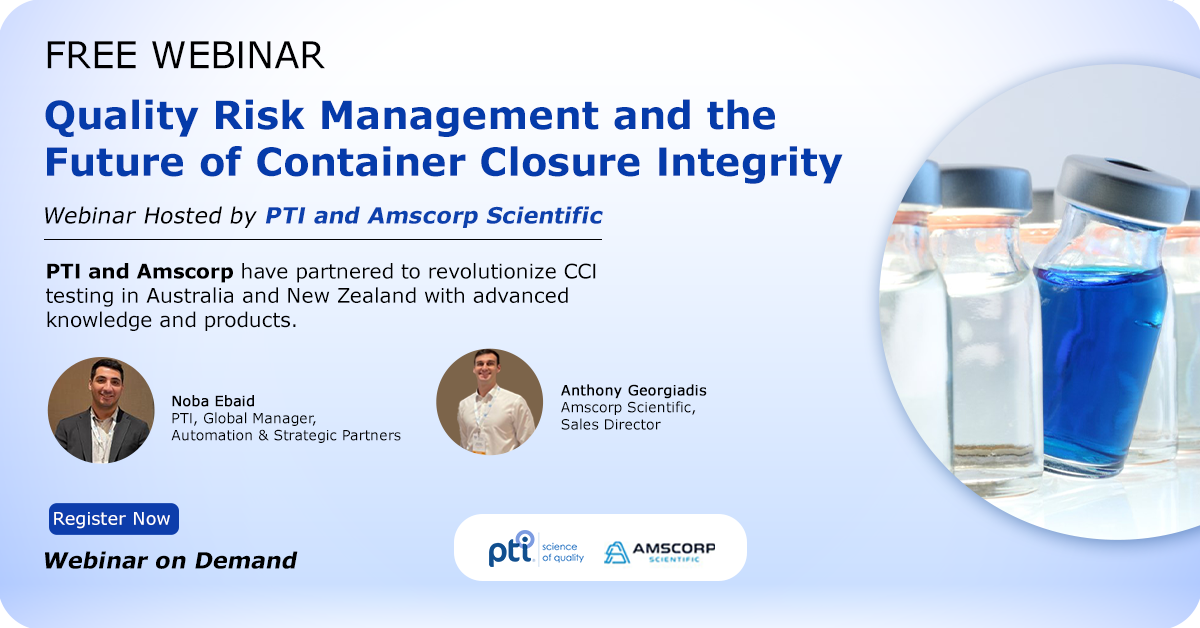 PTI and Amscorp Scientific Webinar