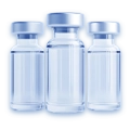 Vials used in package testing
